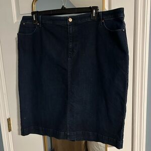 Talbots Dark Denim Pencil Skirt 20w